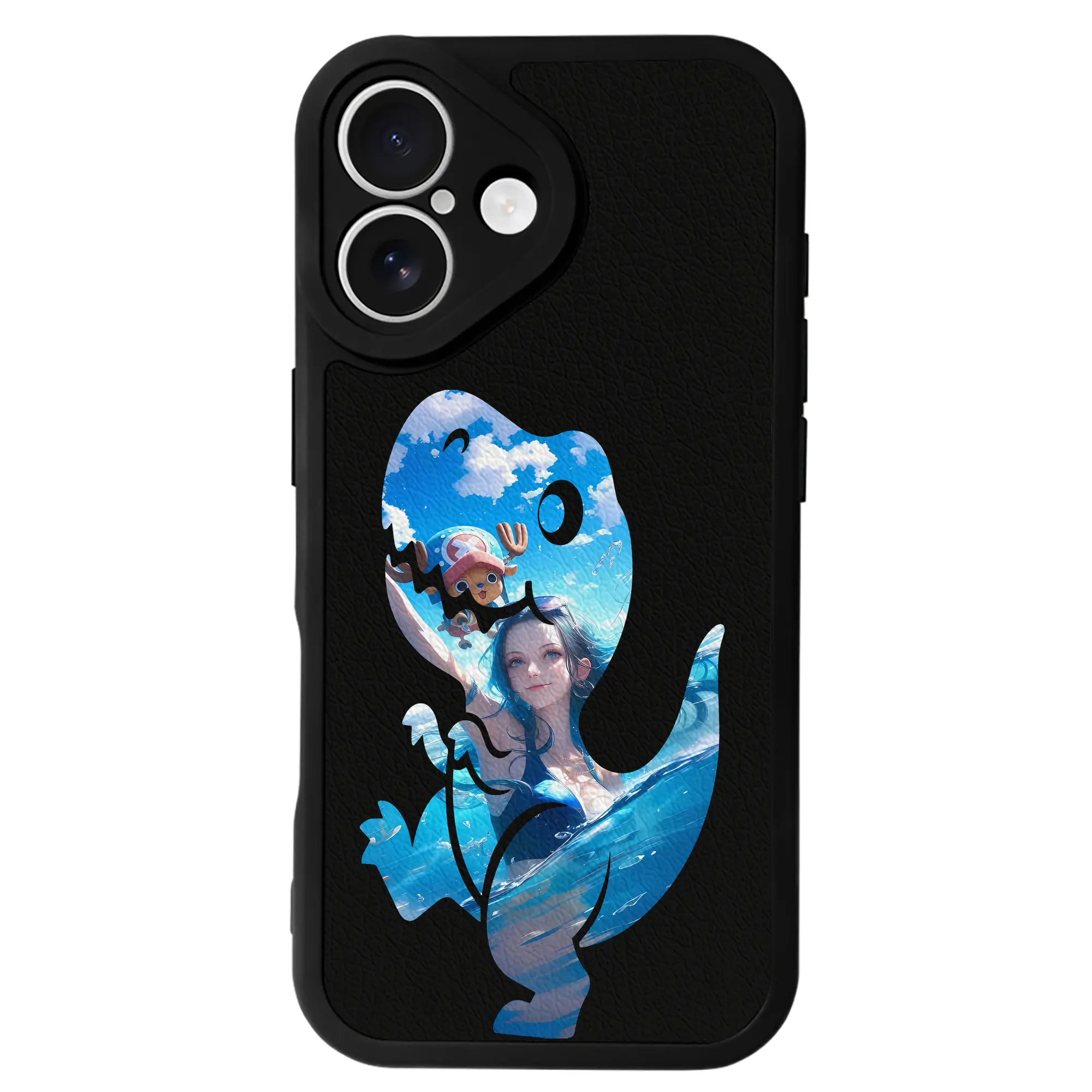 ワンピース グッズ ニコ・ロビン - IPhone 16シリーズ対応 ・ シリコンスマホケース ・ レザー調 ・ 高精度フィット ・ 耐衝撃 ・ ワイヤレス充電対応 ・ 精密カット